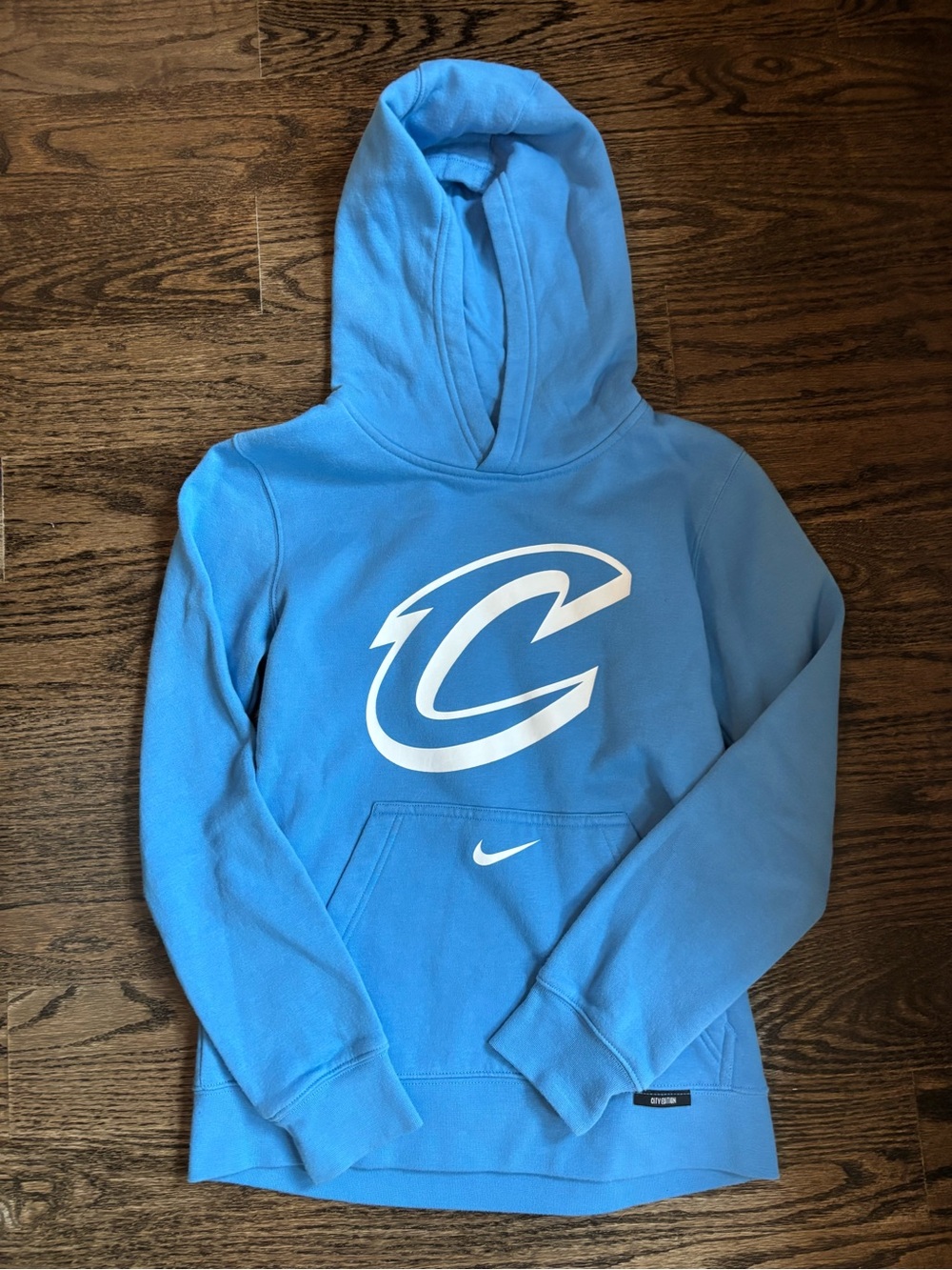 Nike Kids Blue zip up Hoodie with White 'C' Logo Cleveland Cavaliers YM